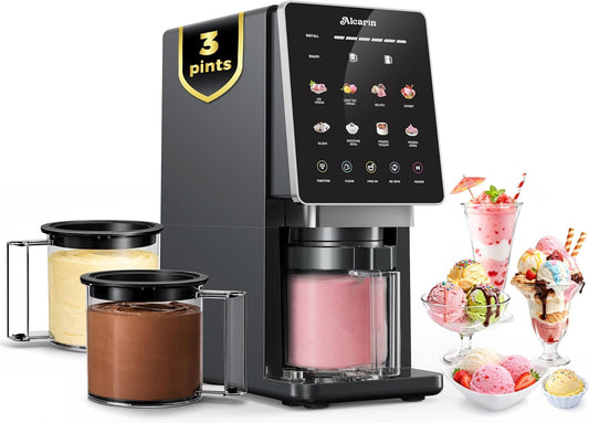 Alcarin Electric Ice Cream Maker Machine for Homemade KF-2501U1